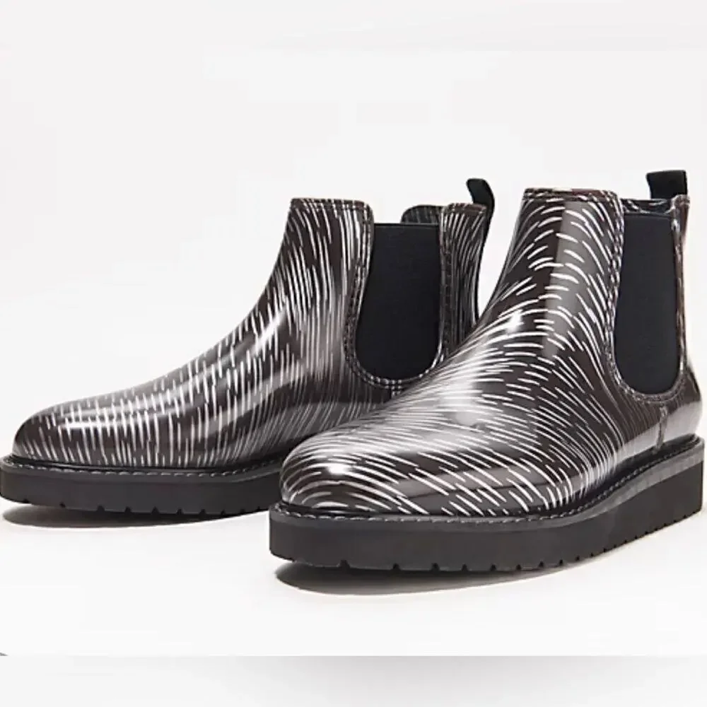 Cougar Printed‎ Waterproof Rubber Rain Boots Kensington Size 6 New